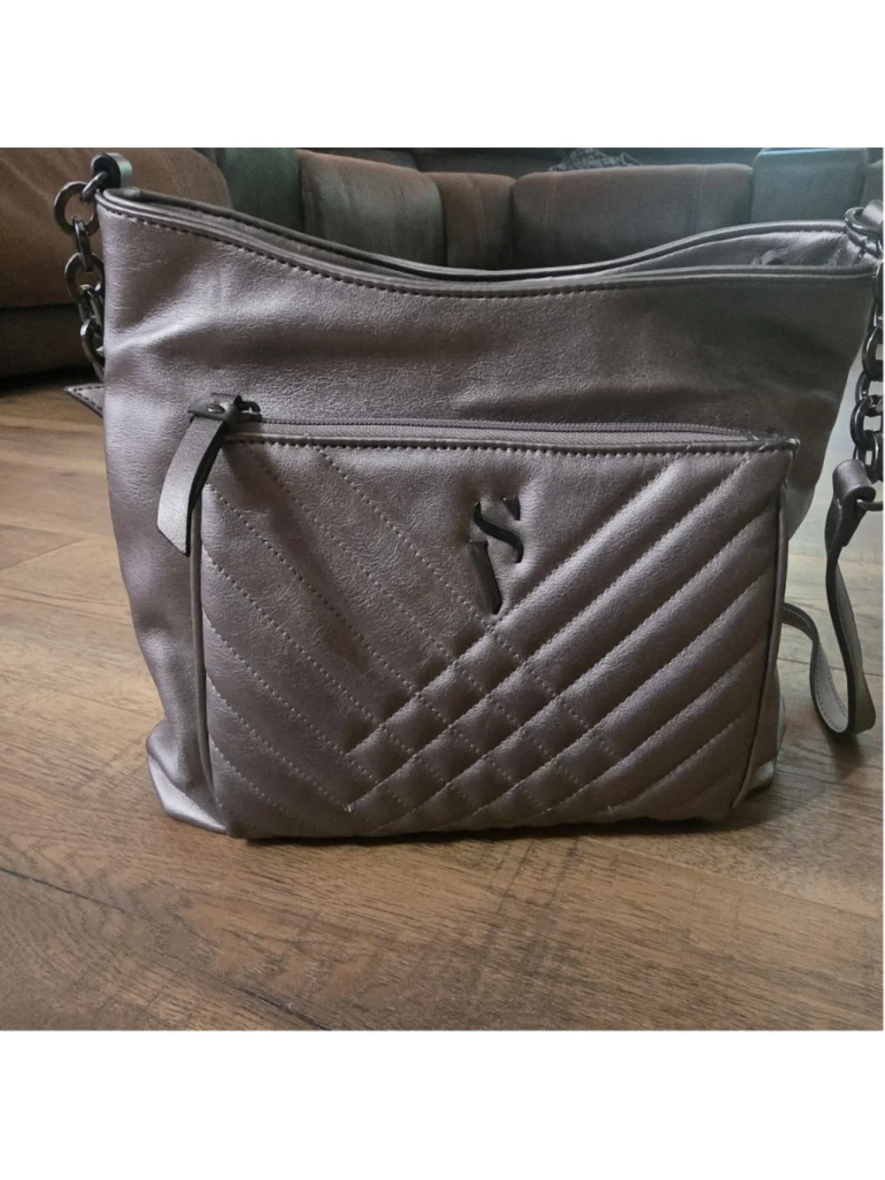 Women's Simply Vera Vera Wang Silver Crossbody Bag